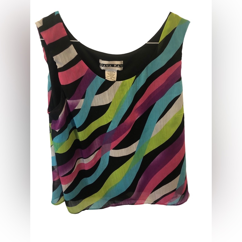 Dana Kay size 14 40” chest 100% polyester like new tank blouse
